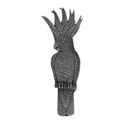 Inviting Home Inc. - Right Vertical Cockatoo Pull, Antique-Style Pewter - Cabinet And Drawer Handle Pulls