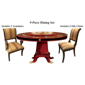 Infinity 9-Piece Dining Set with Round Table, 71"