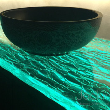 thick glass vanity top