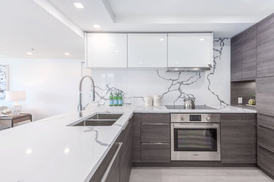 Minimalist kitchen photo in Vancouver