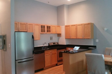 Minimalist kitchen photo in Boston