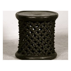 African Carved Side Table - Side Tables And End Tables