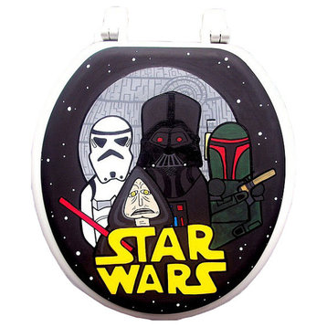Star Wars Hand Painted Toilet Seat, Elongated