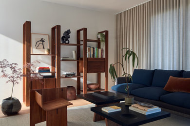 Mid-century modern living room photo in San Francisco