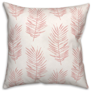 Pink Fern Leaves 20x20 Indoor/Outdoor Pillow