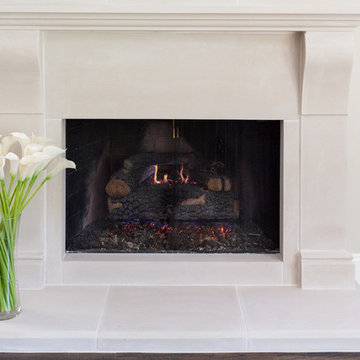 Modified Cambridge Cast Stone Fireplace Installation