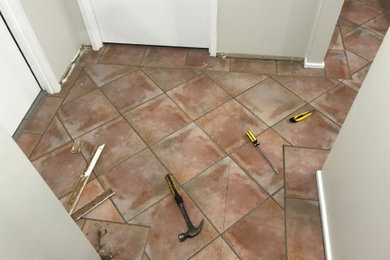 Moretti floor tiles  DIY customer - before and after