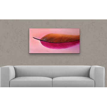48" x 24" Blushing Phase Original Large pink magenta Modern Painting