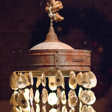 Dining room  ( Our DIY Oyster Chandelier featured in this album)
