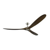 Monte Carlo 88" Maverick -Brushed Steel With Dark Walnut Blades