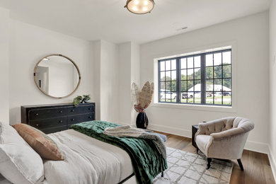 Example of an eclectic bedroom design in Indianapolis