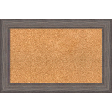 Framed Cork Board, Country BarnWood Wood, 35x23