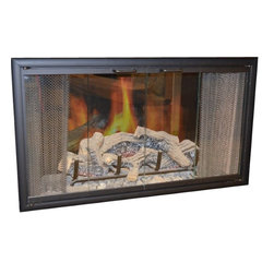 Nightwell Zero Clearance Fireplace Door In Matte Black - Fireplace Accessories