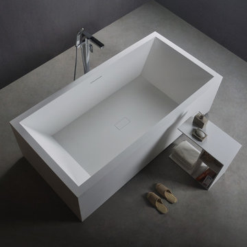 Amazing Solid Surface Bathtubs in white matte finish