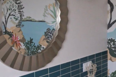Idée de décoration pour une salle de bain méditerranéenne.