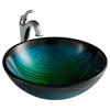 Bathroom Sink & Faucet, Patterned Vessel & Tall Faucet, Chrome
