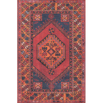 Momeni Afshar Polyester Machine Made Red Area Rug 8'5"x12'