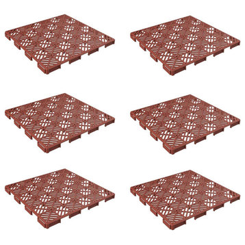 Multipurpose Indoor/Outdoor Flooring Interlocking Tiles, Terracotta, 1 Count (Pack of 1)