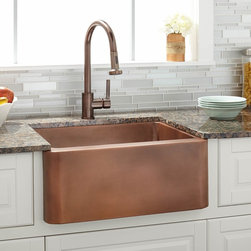 24" AMELIE COPPER FARMHOUSE SINK - Kitchen Sinks
