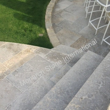 French Limestone Flooring, Steps in Limeyrat