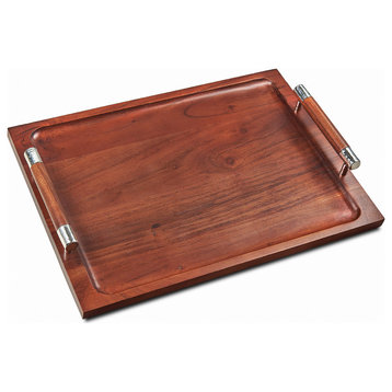 Sierra Wood Tray With Handles