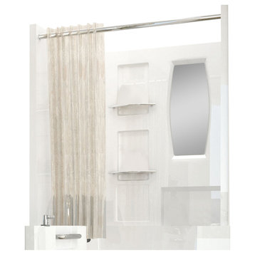 MediTub Shower Enclosure 31 x 40 3-Piece Walk-In Bathtub Surround in White