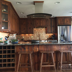Kitchen #4 - Custom Made Using Reclaimed Barn Wood - Kitchen Cabinetry