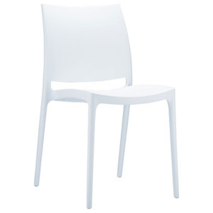 Juliette Resin Dining Chair White, Set of 2 - Contemporary - Outdoor Dining  Chairs - by Virventures | Houzz