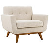 Engage Upholstered Fabric Armchair, Beige