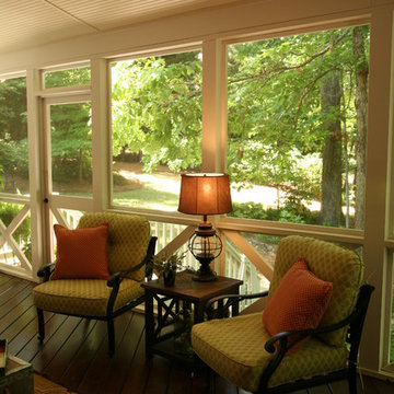 This Macon area screened porch is truly a room with a view!