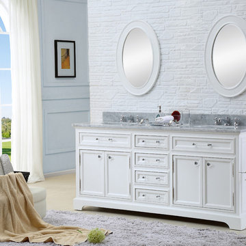 Derby 72" White Bathroom Vanity