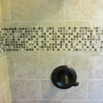 Masterbath shower and tub remodel (Marazzi Tosca Ivory Tile)