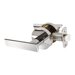Designers Impressions - Designers Impressions Laurel Design Polished Chrome Privacy Door Lever - Door Levers