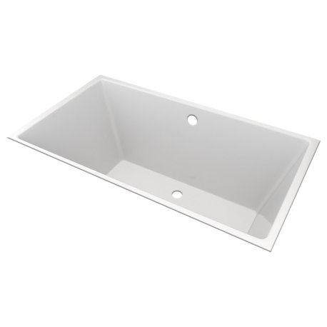 CHI White Acrylic Extra Deep Undermount Center Drain Bathtub by Valley Acrylic,