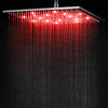 ALFI brand LED16S-BN Brushed Nickel 16" Square Multi Color LED Rain Shower Head