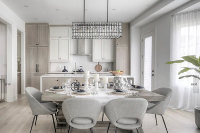 Transitional dining room photo in Toronto