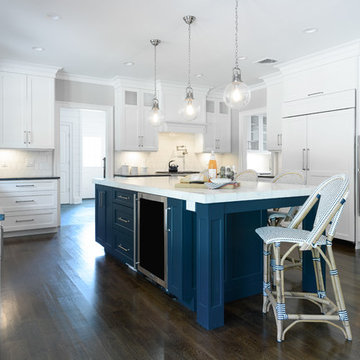 Navy and White Kitchen
