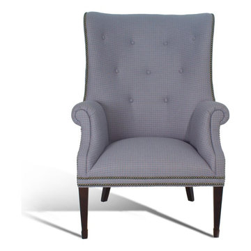 HICKORY CHAIR ISAAC WING CHAIR WITH HOLLAND & SHERRY UPHOLSTERY
