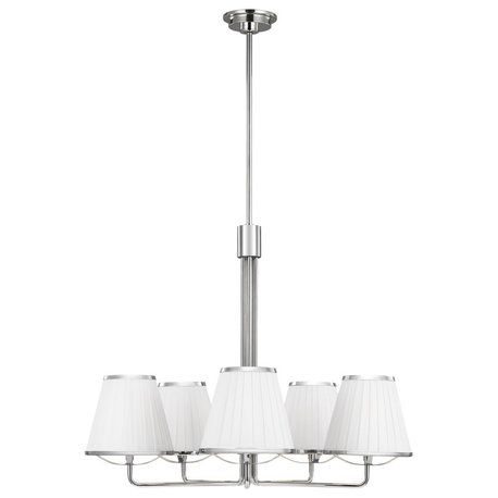 Ralph Lauren Esther 5-Light Medium Chandelier LC1185PN, Polished Nickel