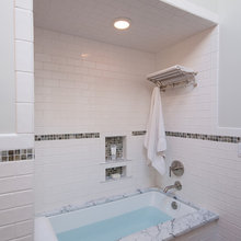 Subway tile layout.
