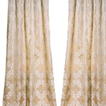 homesilks - Pablo Silk Curtains, Beige, 108x52 - A classic beauty, fully lined, 100% silk rod pocket curtains, include hooks for hanging, in two colors, three lengths. No faux, no needless markup. Make all your home decor all yours.