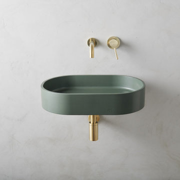 Parro LG Affix concrete wall-hung sink in Forest