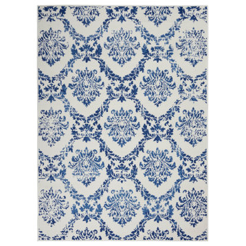 Nourison Whimsicle 6' x 9' Ivory Navy Farmhouse Indoor Area Rug