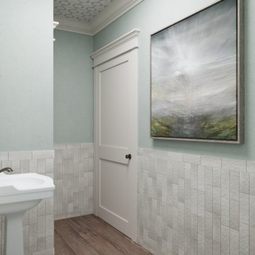 A Nod to the Past Powder Room