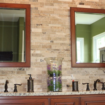 Picasso Travertine Master Bathroom