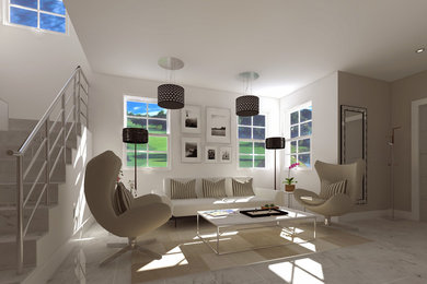 Minimalist living room photo in Other