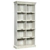 Home Square Tall 10 Cubby Barrister Wood Bookcase Set in White (Set of 2)