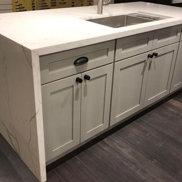 3H Snow White & French Grey Shaker Kitchen and Vanity Cabinets