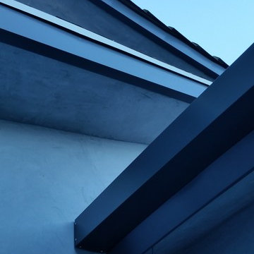 Fascia Wrap, Custom Sectional Slant Back Box Gutters in Studio City