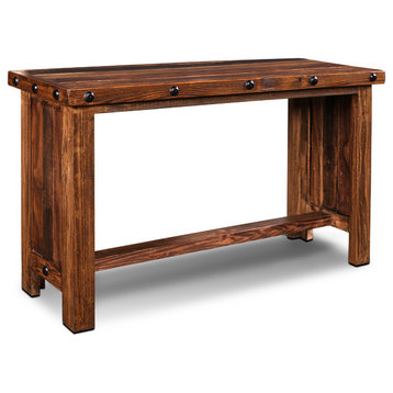 Westgate Solid Wood Rustic Brown Sofa Table/Farmhouse Style Console Table